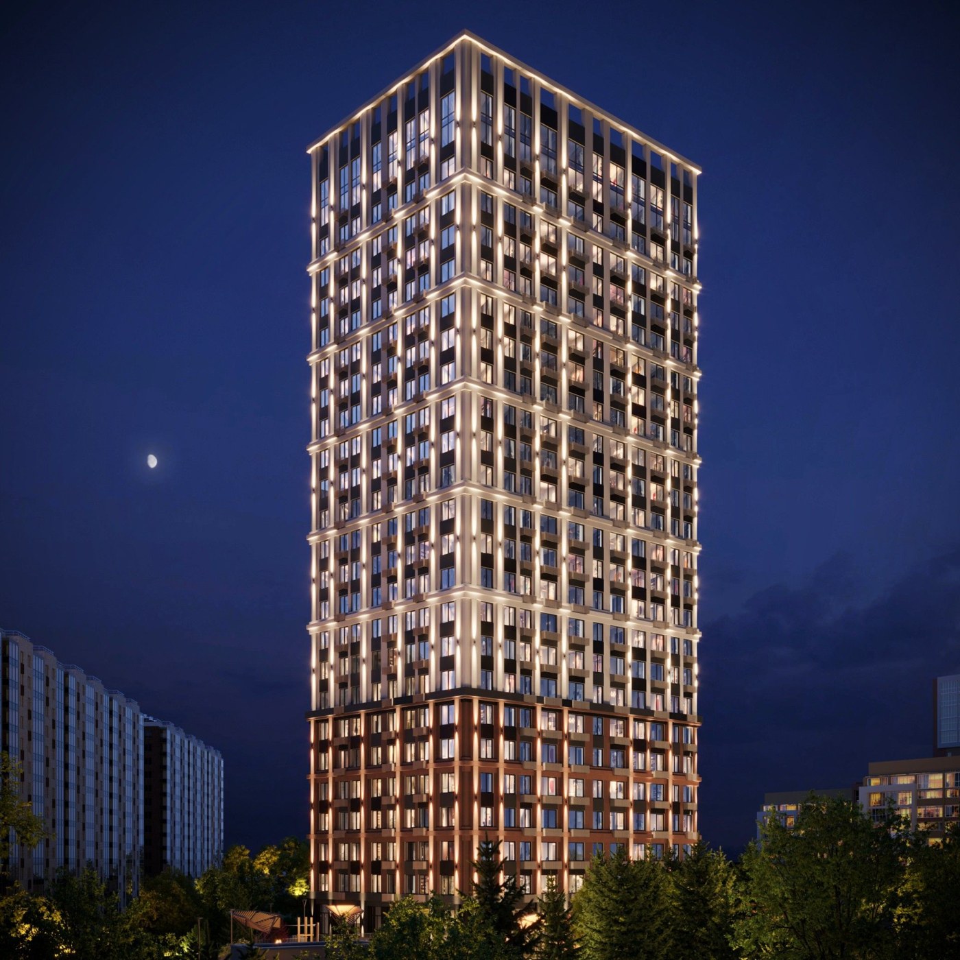 Студия 18,8 м², 22 этаж — Зелёная роща